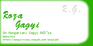 roza gagyi business card